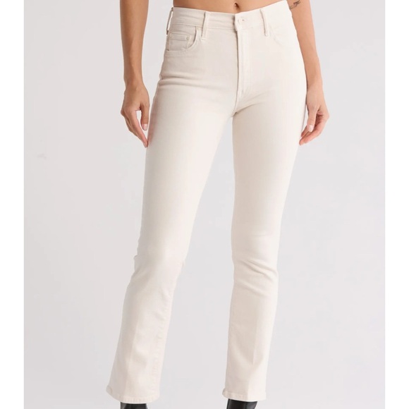 MOTHER NWT 26 Crystal Gray The Insider Flood Pants Designer Comfy Premium Denim - Picture 1 of 11
